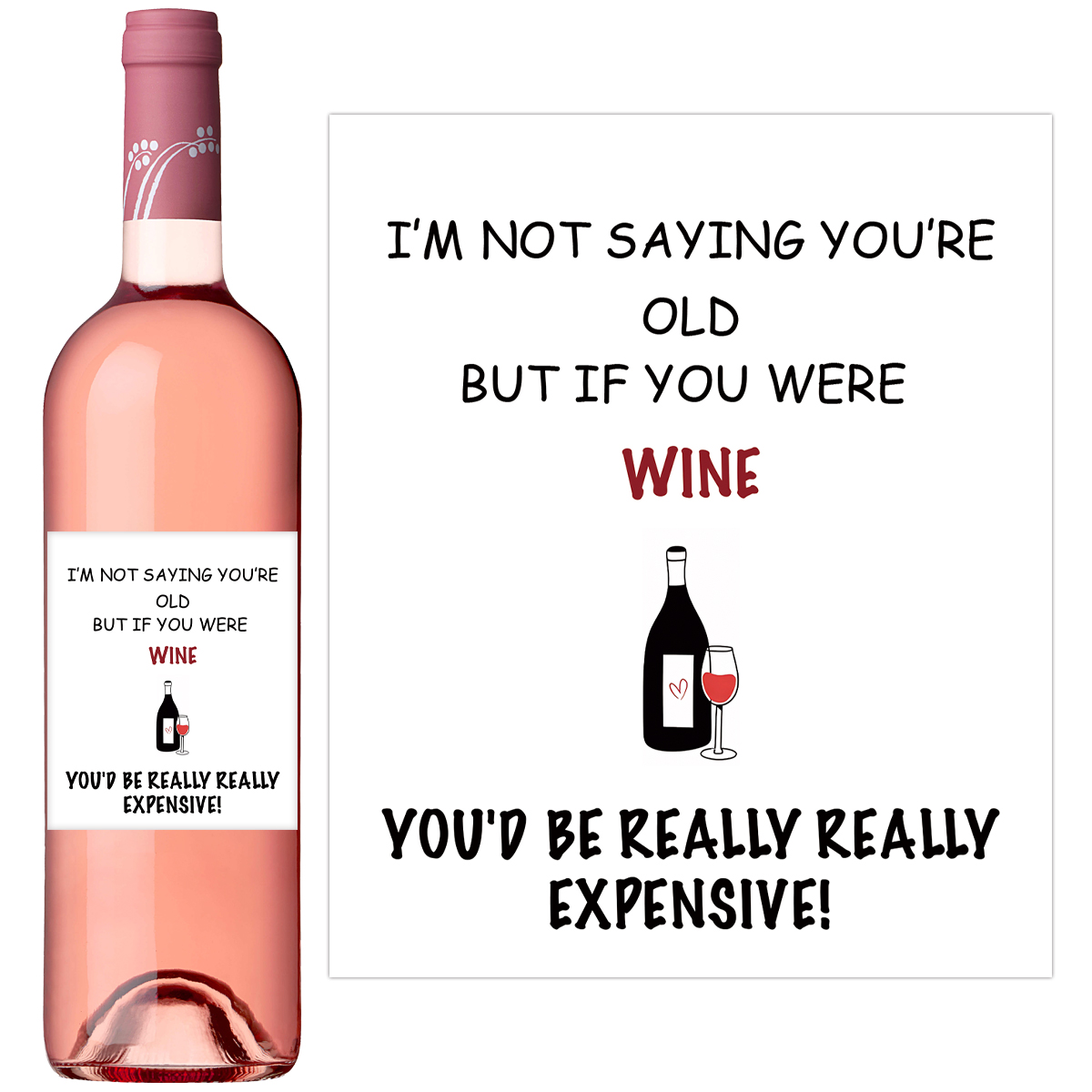 4pcs Funny Wine Bottle Label,  - Medical Label recension och pris
